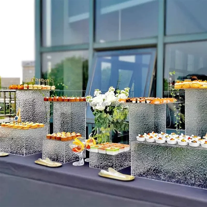 Display Risers Set - Decoration for Wedding Event 7 Pcs
