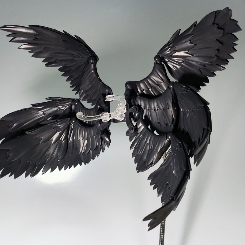 White And Black Six Feathered  - Action Figure Stand review and price
